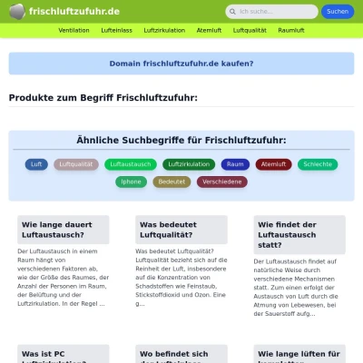 Screenshot frischluftzufuhr.de