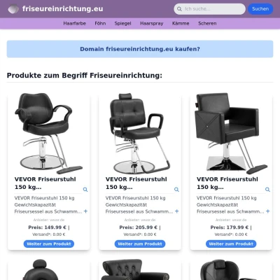 Screenshot friseureinrichtung.eu