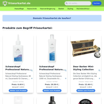 Screenshot friseurkartei.de