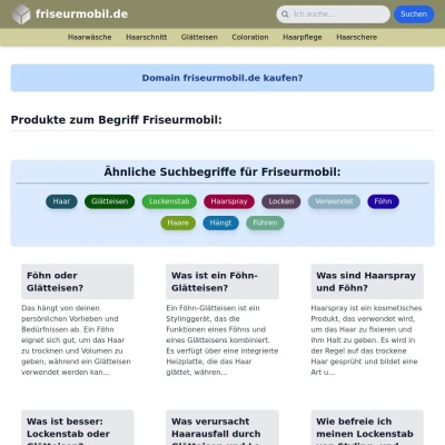 Screenshot friseurmobil.de