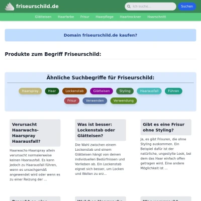 Screenshot friseurschild.de