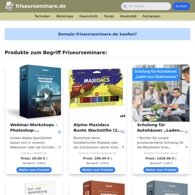 Screenshot friseurseminare.de