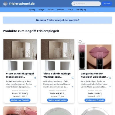 Screenshot frisierspiegel.de