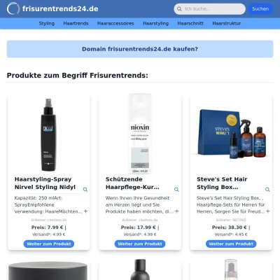 Screenshot frisurentrends24.de