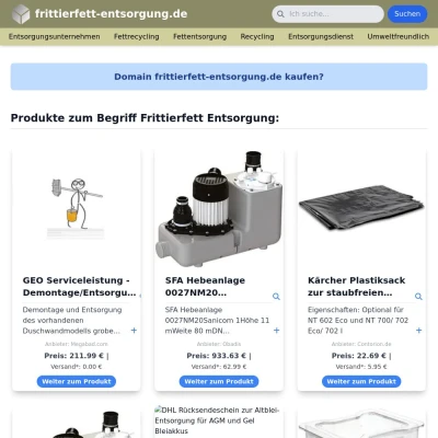 Screenshot frittierfett-entsorgung.de