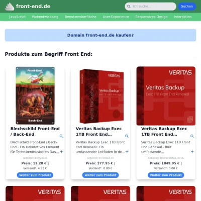Screenshot front-end.de