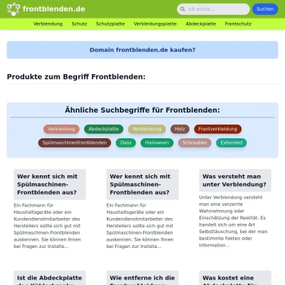 Screenshot frontblenden.de