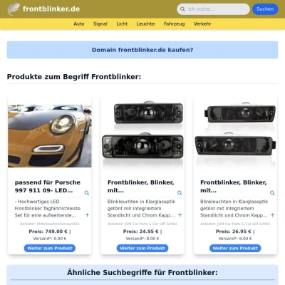 Screenshot frontblinker.de