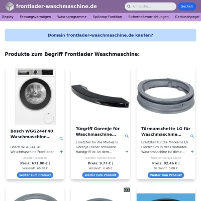 Screenshot frontlader-waschmaschine.de