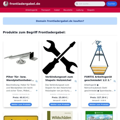 Screenshot frontladergabel.de