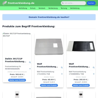 Screenshot frontverkleidung.de