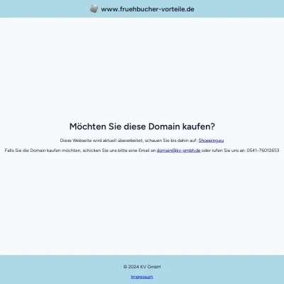 Screenshot fruehbucher-vorteile.de