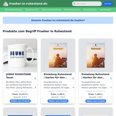 Screenshot frueher-in-ruhestand.de