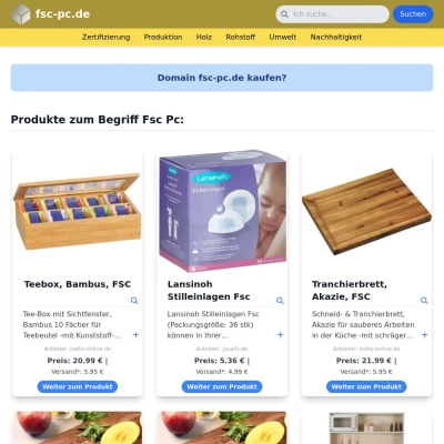 Screenshot fsc-pc.de