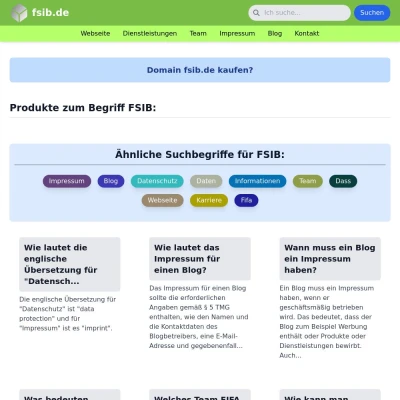 Screenshot fsib.de