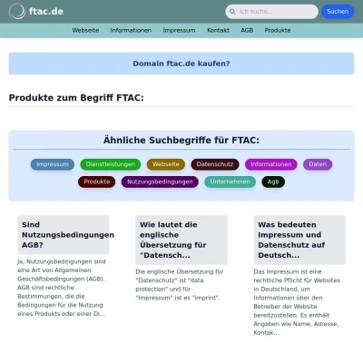 Screenshot ftac.de