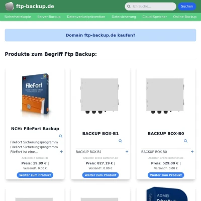 Screenshot ftp-backup.de