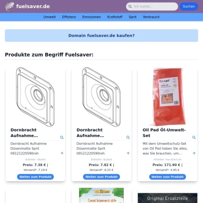 Screenshot fuelsaver.de