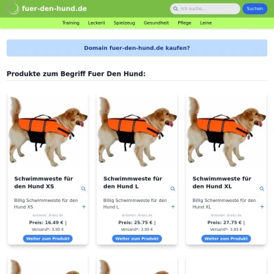 Screenshot fuer-den-hund.de