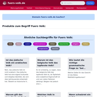 Screenshot fuers-volk.de