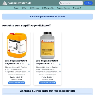 Screenshot fugendichtstoff.de