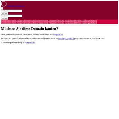 Screenshot fuhrparkverwaltung.eu