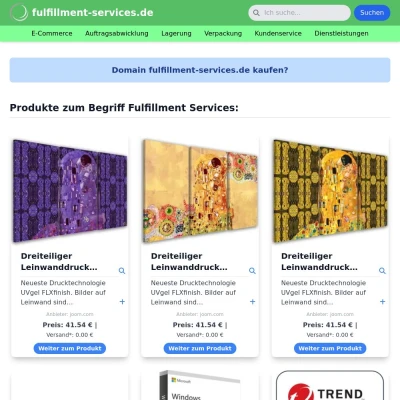 Screenshot fulfillment-services.de