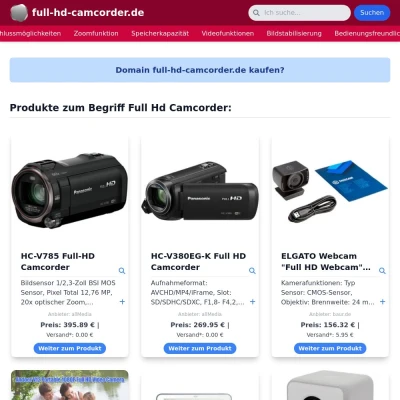 Screenshot full-hd-camcorder.de