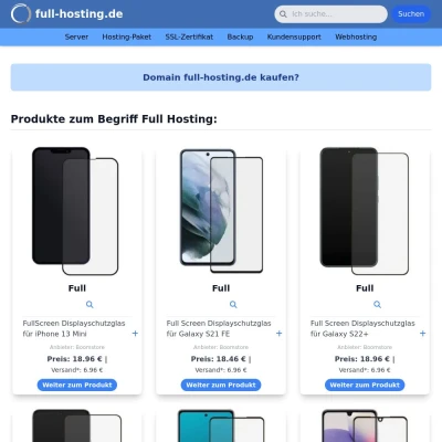 Screenshot full-hosting.de