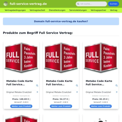 Screenshot full-service-vertrag.de