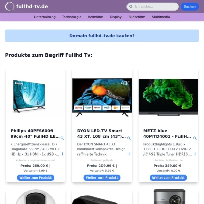 Screenshot fullhd-tv.de