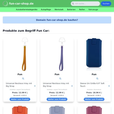 Screenshot fun-car-shop.de