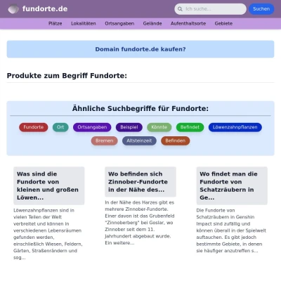 Screenshot fundorte.de