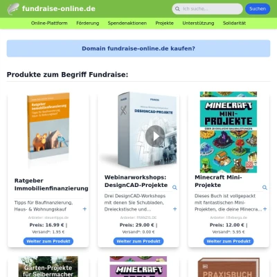 Screenshot fundraise-online.de