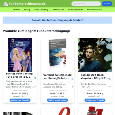 Screenshot fundunterschlagung.de