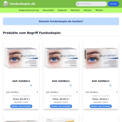 Screenshot funduskopie.de