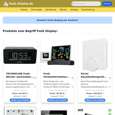 Screenshot funk-display.de