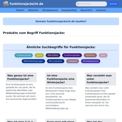 Screenshot funktionsjacke24.de