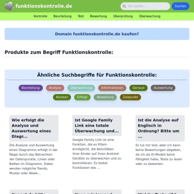 Screenshot funktionskontrolle.de