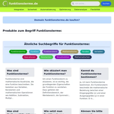 Screenshot funktionsterme.de