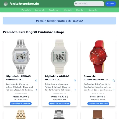 Screenshot funkuhrenshop.de