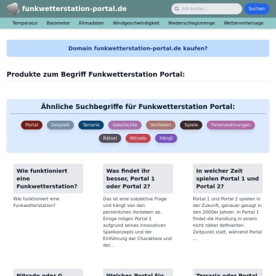 Screenshot funkwetterstation-portal.de