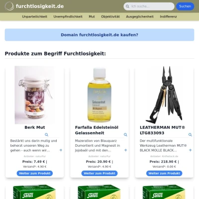 Screenshot furchtlosigkeit.de