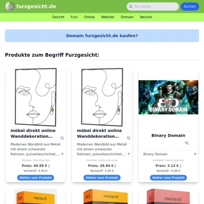 Screenshot furzgesicht.de