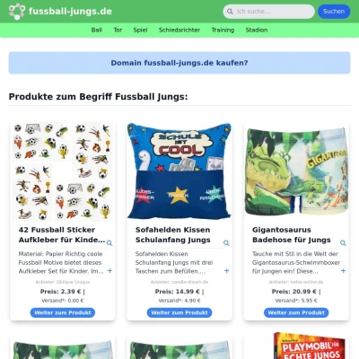 Screenshot fussball-jungs.de