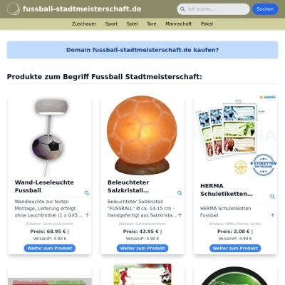 Screenshot fussball-stadtmeisterschaft.de