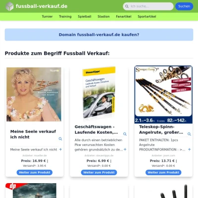 Screenshot fussball-verkauf.de