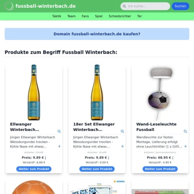 Screenshot fussball-winterbach.de