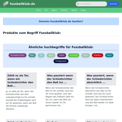 Screenshot fussballklub.de