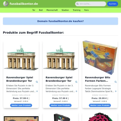 Screenshot fussballkontor.de